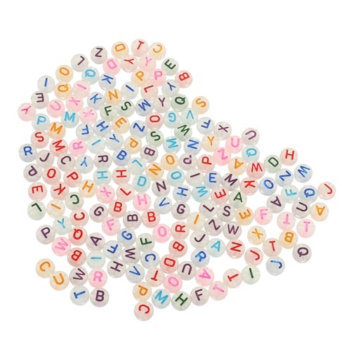 PartyKindom 500 Stück Leuchtende Acryl Rundperlen Bunte Spacer Perlen für DIY Schmuck Armband Halskette Basteln Robust Glatt Angenehm von PartyKindom
