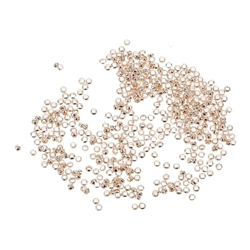 PartyKindom 500 Stück Roségold Kupfer Abstandshalterperlen für Schmuckherstellung Lose Perlen für Armbänder für DIY Schmuckzubehör von PartyKindom