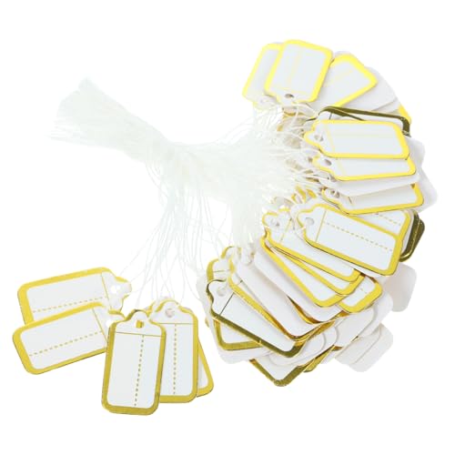 PartyKindom 500 Stück Schild label etikett Schmuckpreis-Aufkleber Schmuckpreis-Tags Schmuckpreis-Anhänger Schmuck Tags Tag-Aufkleber Tag Weinjahre Geschenkanhänger Schmuckanhänger Papier Weiß von PartyKindom