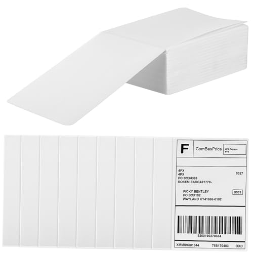 PartyKindom 500 Stück Selbstklebende Versandetiketten Robuste Wasserfeste Etiketten für Thermodrucker für Pakete und Versand Perforiert Einfachen Abreißen von PartyKindom