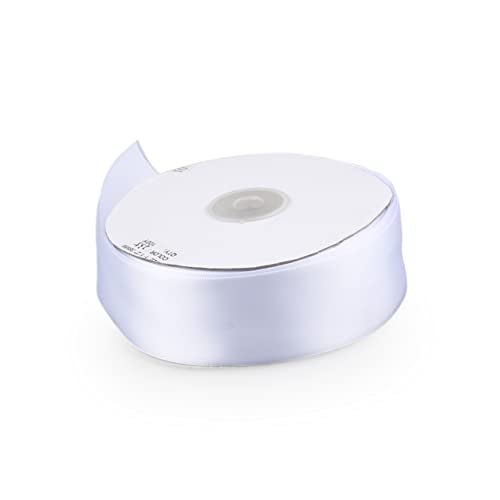 PartyKindom 50M Grosgrain Geschenkband Weißes Curling Band Satinband für Haarschleifen Basteln und Geschenkverpackungen Vielseitig Einsetzbar von PartyKindom