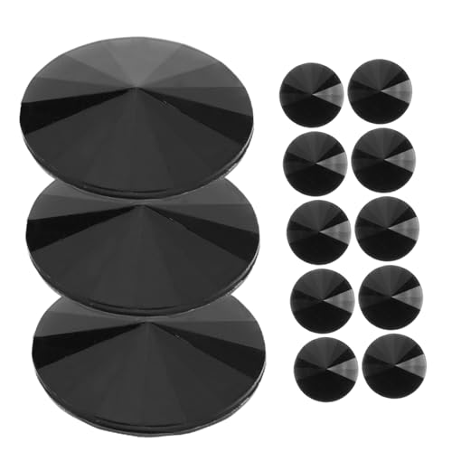 PartyKindom 50Stücke Schwarze Runde Acryl Strass Knöpfe Dekorative Knöpfe für Kleidung Funkeln für Pullover und Strickjacken Vielseitig und Elegant für DIY Projekte von PartyKindom