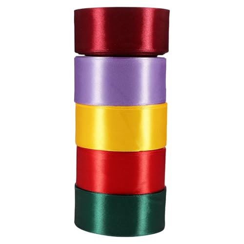 PartyKindom 5Rollen Bunte Geschenkband Dekorative Verpackungsbänder für Bastelarbeiten Farben Helllila Weinrot PartyKindom 5Rollen Bunte Geschenkband Dekorative Verpackungsbänder für Bastelarbeiten Farben Helllila Weinrot von PartyKindom