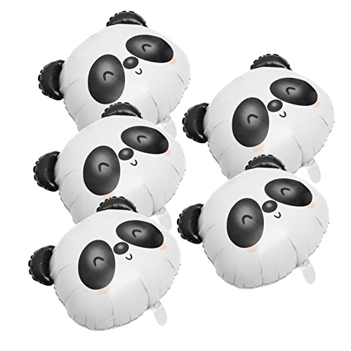 PartyKindom 5Stücke Cartoon Panda Folienballons Aufblasbare Partydekoration für Kindergeburtstage Langlebig für Innen und Außendekoration Perfektes Zubehör für Festliche Anlässe von PartyKindom