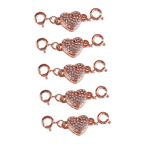PartyKindom 5Stücke Herzförmige Magnetverschluss Schnalle Teiliges Set für DIY und Armbänder Robust und Leicht für Schmuckherstellung Finish von PartyKindom