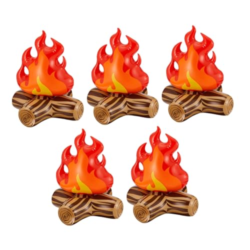 PartyKindom 5stücke Aufblasbares Künstliches Feuer Dekoration Für Party Camping Und Event Mit Realistischen Flammeneffekten Sicher Und Tragbar Für Innen Und Außenbereich Ornament von PartyKindom