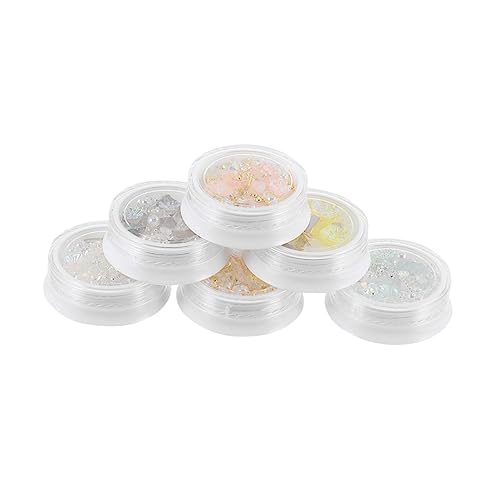 PartyKindom 6 Boxen Nagelkunst Charms mit Schimmernden Muschelblumen und Schmetterlingen Bunte Nail Art Strasssteine für DIY Maniküre Sicher und Vielseitig für Naturnägel und Künstliche Nägel PartyKindom 6 Boxen Nagelkunst Charms mit Schimmernden Muschelblumen und Schmetterlingen Bunte Nail Art Strasssteine für DIY Maniküre Sicher und Vielseitig für Naturnägel und Künstliche Nägel von PartyKindom