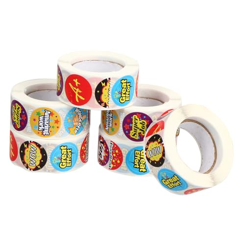 PartyKindom 6 Rollen Belohnungssticker mit Bunten Motiven Selbstklebende Classroom Decals zur Motivation und Belohnung von Schülern Pädagogische Aufkleber für Schule und Kindergarten PartyKindom 6 Rollen Belohnungssticker mit Bunten Motiven Selbstklebende Classroom Decals zur Motivation und Belohnung von Schülern Pädagogische Aufkleber für Schule und Kindergarten von PartyKindom