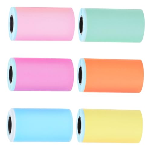 PartyKindom 6 Rollen Etikettenrollen Selbstklebend für Mini Drucker Hitzeempfindliches Thermopapier in Farben Blau Gelb Grün Orange für Klare Scharfe Drucke und Zuverlässigen Halt PartyKindom 6 Rollen Etikettenrollen Selbstklebend für Mini Drucker Hitzeempfindliches Thermopapier in Farben Blau Gelb Grün Orange für Klare Scharfe Drucke und Zuverlässigen Halt von PartyKindom