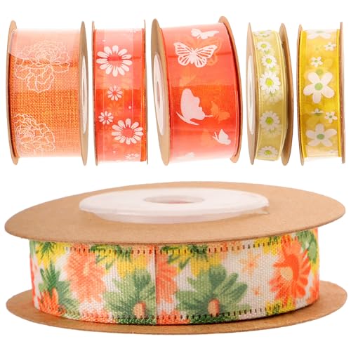 PartyKindom 6 Rollen Multifunktionales Geschenkbänder Hochwertiges Polyester pro für DIY Schleifen Bastelprojekte und Festtagsdekorationen PartyKindom 6 Rollen Multifunktionales Geschenkbänder Hochwertiges Polyester pro für DIY Schleifen Bastelprojekte und Festtagsdekorationen von PartyKindom