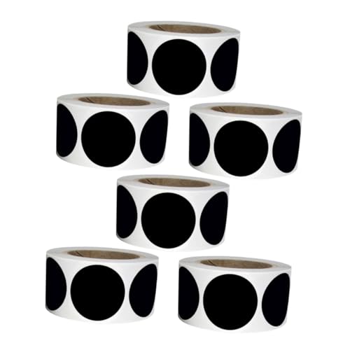PartyKindom 6 Rollen Schwarze Selbstklebende PVC Rundaufkleber Beschreibbare Etiketten für Lagerklassifizierung Wasserfeste Aufkleber pro für Büro und Klassenzimmer zur Schnellen Organisation PartyKindom 6 Rollen Schwarze Selbstklebende PVC Rundaufkleber Beschreibbare Etiketten für Lagerklassifizierung Wasserfeste Aufkleber pro für Büro und Klassenzimmer zur Schnellen Organisation von PartyKindom