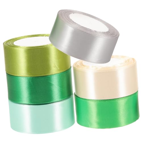 PartyKindom 6 Rollen Teiliges Satinband in Grün und Beigetönen Dekoratives Geschenkband mit Feinen Kanten Vielseitig für Hochzeitssträuße Geschenkverpackungen DIY Basteln und Dekorationen PartyKindom 6 Rollen Teiliges Satinband in Grün und Beigetönen Dekoratives Geschenkband mit Feinen Kanten Vielseitig für Hochzeitssträuße Geschenkverpackungen DIY Basteln und Dekorationen von PartyKindom