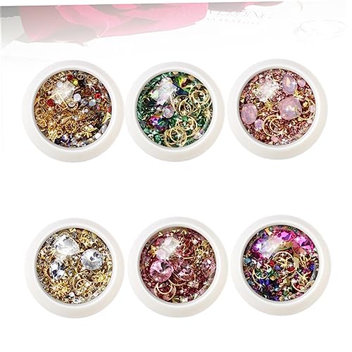PartyKindom 6 Sätze Strasssteine Nagelkunst Zubehör für Frauen Leichte Langlebige DIY Maniküre Dekoration Vielseitig für Künstliche Nägel Verarbeitung Nail Art PartyKindom 6 Sätze Strasssteine Nagelkunst Zubehör für Frauen Leichte Langlebige DIY Maniküre Dekoration Vielseitig für Künstliche Nägel Verarbeitung Nail Art von PartyKindom