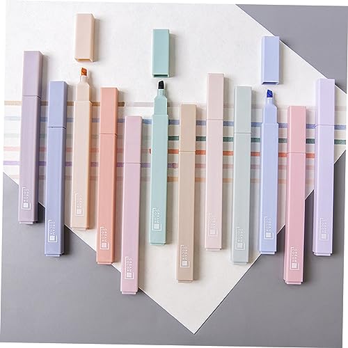 PartyKindom 6 Stück Bunte Highlighter Marker mit Großer Kapazität Weiche Spitze Langlebige Textmarker Stifte für Büro Schule Notizen Vielseitig Einsetzbar Leicht Tragbar Zufällige Farbe von PartyKindom