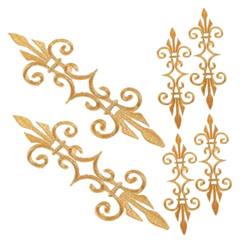 PartyKindom 6 Stück Goldene Stickerei Aufnäher Gestickte Blumenmotive zum Aufbügeln Bestickte Applikationen für Bühnenkostüme Oper Vintage Kleidung Hochzeitsdeko Langlebiger Stoff PartyKindom 6 Stück Goldene Stickerei Aufnäher Gestickte Blumenmotive zum Aufbügeln Bestickte Applikationen für Bühnenkostüme Oper Vintage Kleidung Hochzeitsdeko Langlebiger Stoff von PartyKindom