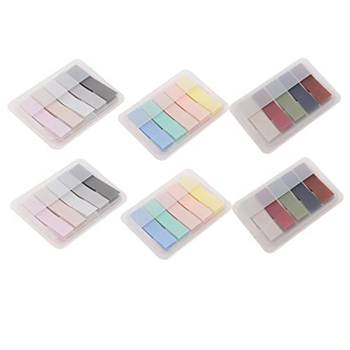PartyKindom 6 Stück Haftnotizen Selbstklebende Memo Pads Retro Macaron und Farben Praktische Notizzettel für Büro und Schule Beschreibbar und Wiederverwendbar von PartyKindom