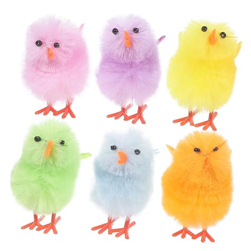 PartyKindom 6 Stück Hühnerdekoration aus Samt Küken Dekore Mini-Küken Küken Plüsch Stofftier Plüsch Küken Party für den einzug housewarming Mini Huhn Osterhühner -Minihuhn PartyKindom 6 Stück Hühnerdekoration aus Samt Küken Dekore Mini-Küken Küken Plüsch Stofftier Plüsch Küken Party für den einzug housewarming Mini Huhn Osterhühner -Minihuhn von PartyKindom