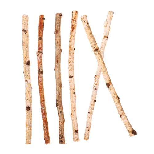 PartyKindom 6 Stück Naturholzstab der Stock Wohnkultur Handwerk Protokoll langlebige Stöcke Basteln runden Kiefer Hartholz dekorativer Holzstock lange Stöcke Zweigstangen trockene Zweige Geäst von PartyKindom