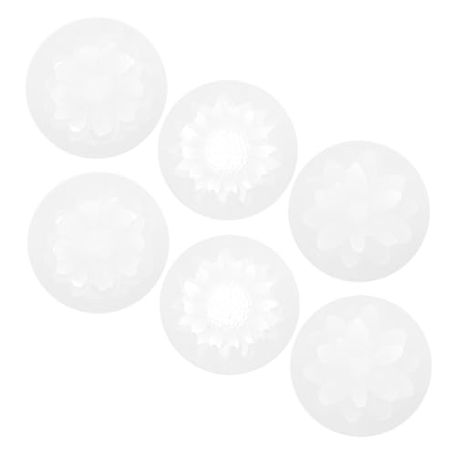 PartyKindom 6 Stück Silikonform Teiliges Blumenmotiv Langlebige DIY Epoxidharz Gießform für Schmuckherstellung Transparente Blütenform Mould Einfach zu Reinigen für Kreative Bastelprojekte von PartyKindom