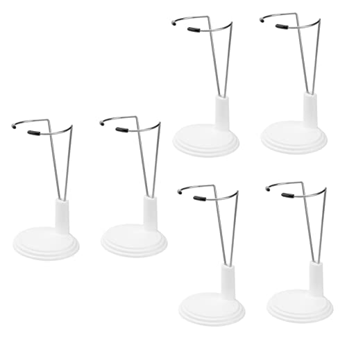 PartyKindom 6 Stück Stützrahmen für Puppen Marionette Stützständer für Puppen Puppenanzeige Figurenständer winzig Inhaber Babypuppe Puppe Steht Stand Puppenständer Puppenregal Weiß von PartyKindom