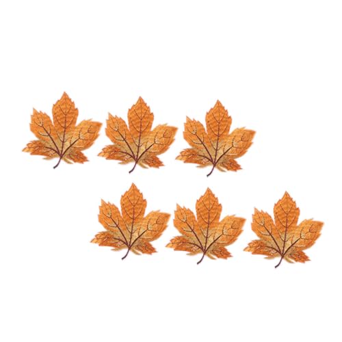 PartyKindom 6 Stück Teiliges Ahornblatt Stickerei Patches zum Aufbügeln und Nähen Bunte DIY Stoffapplikationen für Kleidung Taschen Hüte Vielseitige Garment Accessories zur Reparatur und von PartyKindom