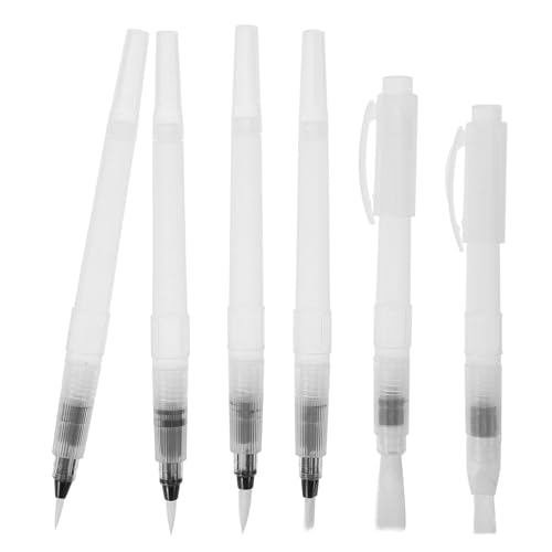 PartyKindom 6 Stück Teiliges Aquarell pinsel set mit Nachfüllbarem Wassertank Weiche Nylonspitzen in Verschiedenen Waschbare Malpinsel für Anfänger Tragbar für Präzise Striche und Vielseitige PartyKindom 6 Stück Teiliges Aquarell pinsel set mit Nachfüllbarem Wassertank Weiche Nylonspitzen in Verschiedenen Waschbare Malpinsel für Anfänger Tragbar für Präzise Striche und Vielseitige von PartyKindom