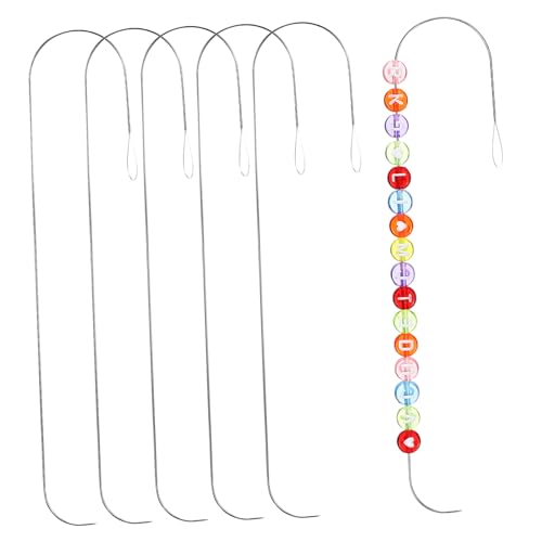 PartyKindom 6 Stück Teiliges Gebogene Perlennadeln Bead Threader für Schmuckherstellung mit Feiner Spitze Kompatibel mit Bead Spinnern Ergonomisch Erleichtert Perlen Auffädeln und PartyKindom 6 Stück Teiliges Gebogene Perlennadeln Bead Threader für Schmuckherstellung mit Feiner Spitze Kompatibel mit Bead Spinnern Ergonomisch Erleichtert Perlen Auffädeln und von PartyKindom