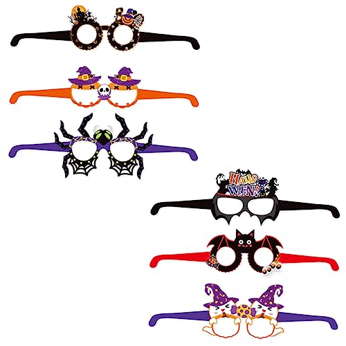 PartyKindom 6 Stück Teiliges Halloween Papierbrillen Lustige Kostümbrillen Partydeko Scherzbrillen für Themenpartys Karneval und Maskerade von PartyKindom