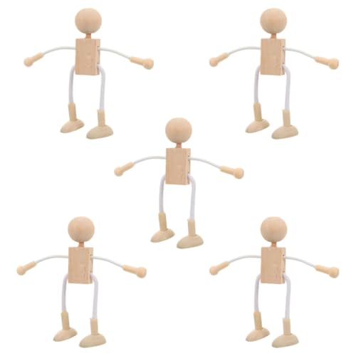 PartyKindom 6 Stück Teiliges Holzfiguren für Unvollendete Holzpuppen zum Bemalen Kreative DIY Holzspielzeuge für Bastelprojekte Kreativität und Handwerklichen Fähigkeiten PartyKindom 6 Stück Teiliges Holzfiguren für Unvollendete Holzpuppen zum Bemalen Kreative DIY Holzspielzeuge für Bastelprojekte Kreativität und Handwerklichen Fähigkeiten von PartyKindom