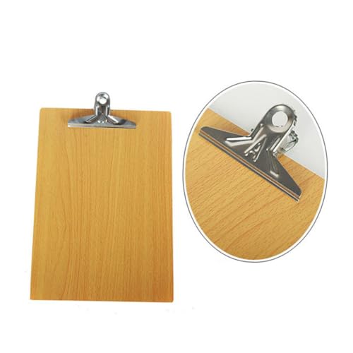 PartyKindom 6 Stück Teiliges Klemmbrett aus Holz mit Robustem Poliertem Metallclip Doppelseitiger Schutzfolie Abgerundeten Ecken und Starker Klemmkraft für Büro Schule und PartyKindom 6 Stück Teiliges Klemmbrett aus Holz mit Robustem Poliertem Metallclip Doppelseitiger Schutzfolie Abgerundeten Ecken und Starker Klemmkraft für Büro Schule und von PartyKindom