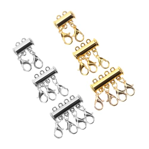 PartyKindom 6 Stück Teiliges Magnetverschluss für DIY Schmuckverbinder für Mehrlagige und Armbänder Gold und Silberoptionen Einfach zu Verwenden Hautfreundlich für Kreative Schmuckgestaltung von PartyKindom