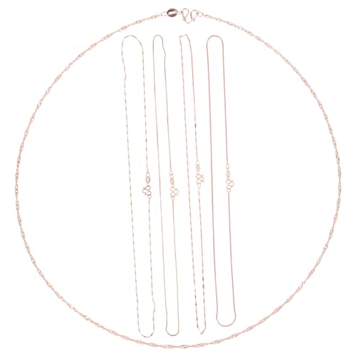 PartyKindom 6 Stück Teiliges Roségold Halsketten Bastelkette Kupfer Schmuckkette für Anhänger Damen DIY Schmuckherstellung Zarte Langlebige Ketten für Frauen und Mädchen von PartyKindom