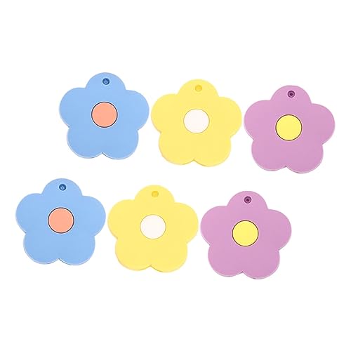 PartyKindom 6 Stück Teiliges Set Blumenschlüsselabdeckungen Silikon Kreative Süße Schlüsselkappen für Einfache Identifikation und Optimalen Schutz Blau und Gelb von PartyKindom