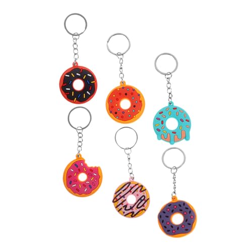 PartyKindom 6 Stück Teiliges Süßer Donut Schlüsselanhänger aus PVC Cartoon Anhänger für Taschen und Dekoration für Partys und Feiertage Langlebig und Leicht PartyKindom 6 Stück Teiliges Süßer Donut Schlüsselanhänger aus PVC Cartoon Anhänger für Taschen und Dekoration für Partys und Feiertage Langlebig und Leicht von PartyKindom