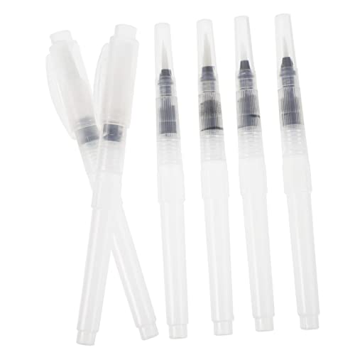 PartyKindom 6 Stück Teiliges Wasserfarben Pinselstifte Tragbare Wasserreservoir Pinsel für Aquarellmalerei für Präzise Farbmischung und Kreative Kunstwerke Leicht und Einfach zu Bedienen von PartyKindom