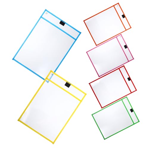 PartyKindom 6 Stück Transparente Dokumententaschen aus Säurefreiem Material Klare Blattschutzhüllen mit Glatter Oberfläche Wiederbeschreibbar Farblich Sortiert für Büro Schule Zufällige Farbe PartyKindom 6 Stück Transparente Dokumententaschen aus Säurefreiem Material Klare Blattschutzhüllen mit Glatter Oberfläche Wiederbeschreibbar Farblich Sortiert für Büro Schule Zufällige Farbe von PartyKindom