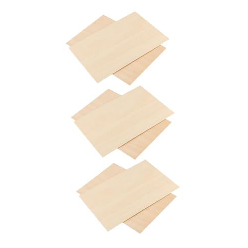 PartyKindom 6 Stück Unbehandelte Rechteckige Holzscheiben Dünne Holzplatten für DIY Basteln Malerei Geschenklabels Holzstücke zum Dekorieren und Gestalten PartyKindom 6 Stück Unbehandelte Rechteckige Holzscheiben Dünne Holzplatten für DIY Basteln Malerei Geschenklabels Holzstücke zum Dekorieren und Gestalten von PartyKindom