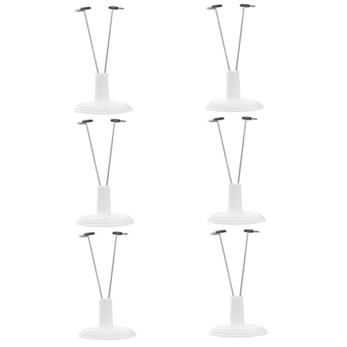 PartyKindom 6 Stück Weiße Puppenständer aus Robustem PVC Hohe Doll Display Racks für Aufbewahrung und Präsentation Platzsparend Leicht für Zuhause Laden und Supermarkt von PartyKindom