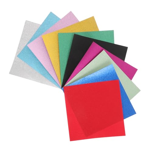 PartyKindom 60 Blatt Origami Papier Farben Glitzerndes Bastelpapier mit Strukturierter Oberfläche kein Abfärben Geeignet für Diy Handwerk Scrapbooking und Falten von PartyKindom