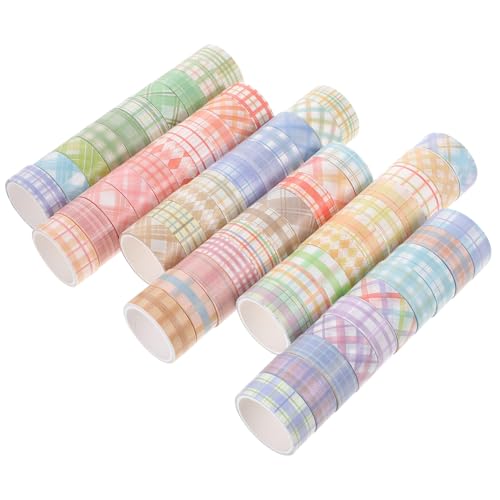 PartyKindom 60 Rollen Teiliges Washi Tape Set Kariert Selbstklebend Langlebiges Scrapbooking Klebeband für DIY Tagebuch Notizbuch Geschenkverpackung Vielseitig Dekoratives Bastelband PartyKindom 60 Rollen Teiliges Washi Tape Set Kariert Selbstklebend Langlebiges Scrapbooking Klebeband für DIY Tagebuch Notizbuch Geschenkverpackung Vielseitig Dekoratives Bastelband von PartyKindom