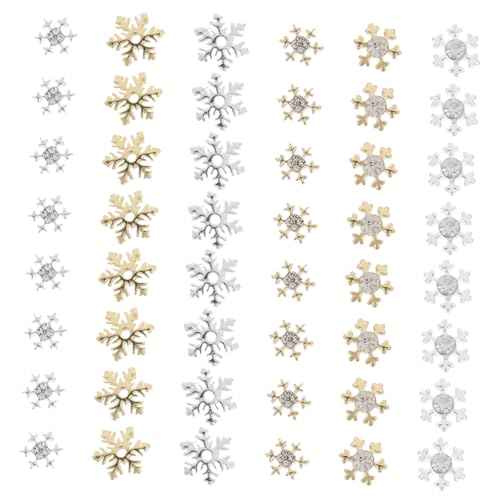 PartyKindom 60 Stck Teiliges Nail Art Schneeflocken Nail Charms Gold und Silber Leichte Nageldekorationen für Damen DIY Nageldesign Zubehör Glitzerverzierung für Winter und Weihnachten PartyKindom 60 Stck Teiliges Nail Art Schneeflocken Nail Charms Gold und Silber Leichte Nageldekorationen für Damen DIY Nageldesign Zubehör Glitzerverzierung für Winter und Weihnachten von PartyKindom