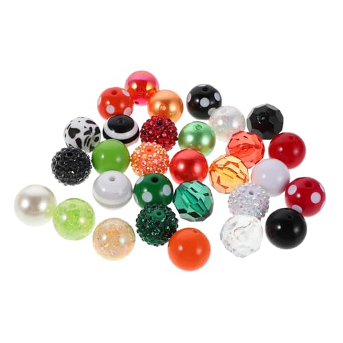 PartyKindom 60 Stück Bunte Resin Perlen Rund Leicht mit Glatten Löchern Schmuckperlen für DIY Armbänder Halsketten Kreative Spacer Beads für Handgemachten Schmuck PartyKindom 60 Stück Bunte Resin Perlen Rund Leicht mit Glatten Löchern Schmuckperlen für DIY Armbänder Halsketten Kreative Spacer Beads für Handgemachten Schmuck von PartyKindom