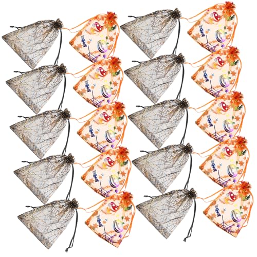 PartyKindom 60 Stück Halloween-geschenktüte Beuteltaschen Süßigkeitenbeutel Mit Kordelzug Kordelzugbeutel Lose Kleine Süßigkeitentüten Halloween -taschen Für Süßigkeiten Kürbistüten Organza PartyKindom 60 Stück Halloween-geschenktüte Beuteltaschen Süßigkeitenbeutel Mit Kordelzug Kordelzugbeutel Lose Kleine Süßigkeitentüten Halloween -taschen Für Süßigkeiten Kürbistüten Organza von PartyKindom