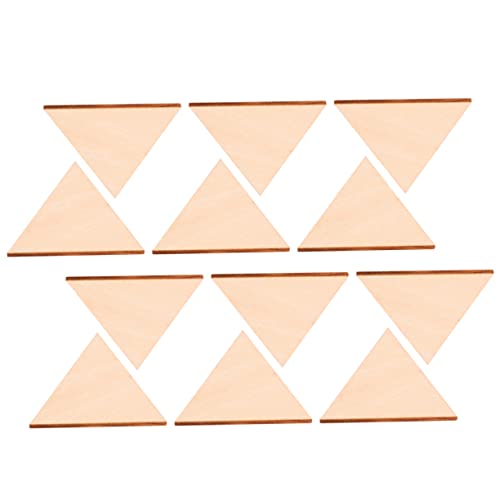 PartyKindom 60 Stück Holzdreieck Holzblatt Farbe ausgeschnitten Zeichen Artikel Hochzeit Scheiben bastelset basteln dekoration DIY-Ornamente Verzierungen aus Holz Holzhandwerksvorräte Beige von PartyKindom