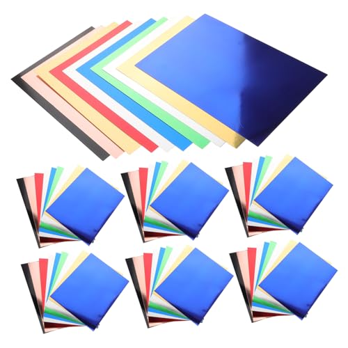 PartyKindom 60 Stück Manueller Papierstau Farbiges Kartonpapier Metall Cardbot Poster Papier Grußkartenpapier Schwergewichts -karton Metallisches Kartenpapier Zubehör Für Die Kartenherstellung von PartyKindom
