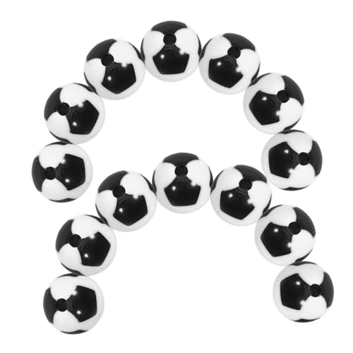 PartyKindom 60 Stück Teiliges Acryl fußball Sportmotive Runde Spacer perlen für DIY Armband Halskette Schmuckherstellung PartyKindom 60 Stück Teiliges Acryl fußball Sportmotive Runde Spacer perlen für DIY Armband Halskette Schmuckherstellung von PartyKindom