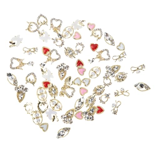 PartyKindom 60 Stück Teiliges Barockstil Nagelornament aus Legierung DIY Nail Art Schmuck mit Perlen und Strass Vielseitige Nageldekoration für Kreative Maniküre und Nailart Designs PartyKindom 60 Stück Teiliges Barockstil Nagelornament aus Legierung DIY Nail Art Schmuck mit Perlen und Strass Vielseitige Nageldekoration für Kreative Maniküre und Nailart Designs von PartyKindom