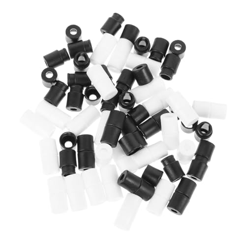 PartyKindom 60 Stück Teiliges Kunststoff Schnurverschlüsse Robuste Sicherheitsklammern Flexibel für DIY Schmuck Armbandbefestigung in Weiß und Schwarz Langlebige Seilverbinder für Vielseitige PartyKindom 60 Stück Teiliges Kunststoff Schnurverschlüsse Robuste Sicherheitsklammern Flexibel für DIY Schmuck Armbandbefestigung in Weiß und Schwarz Langlebige Seilverbinder für Vielseitige von PartyKindom