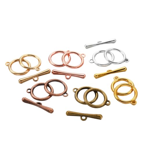 PartyKindom 60 Stück Teiliges Vintage Ot Verschluss Set aus Hochwertiger Vielseitige Schmuckverbinder in Gemischten Farben für DIY Schmuckherstellung Armbänder und Halsketten von PartyKindom