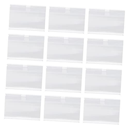 PartyKindom 60 Stück Transparente Preisschilder für Supermärkte Praktische Preisschildhalter für Regale Installieren Robust und Vielseitig Einsetzbar von PartyKindom